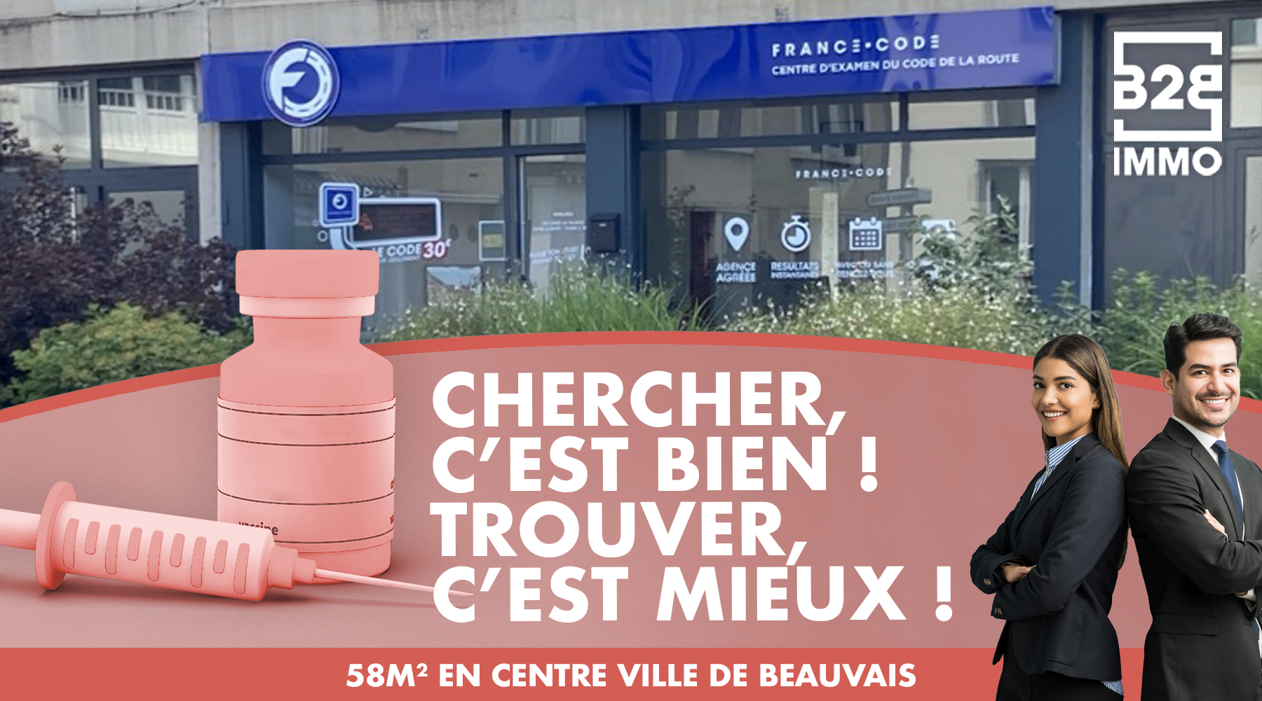 Centre-ville de Beauvais - Location - Local commercial de 58m2